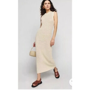 Reformation Nolan Sleeveless Crochet Maxi Dress Sz